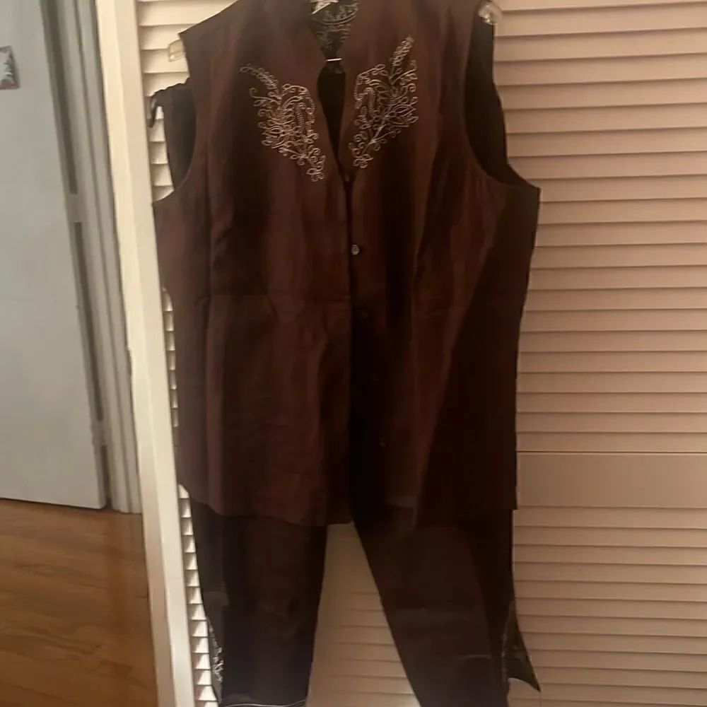 Style & Co Collection 100% Linen 3 PC Pants Suit - Picture 8 of 11